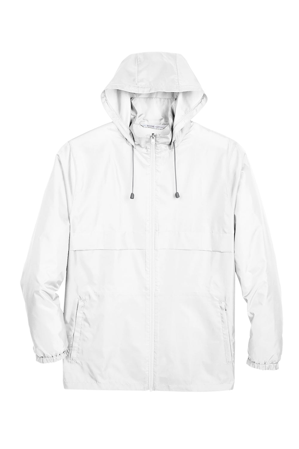 Team 365 TT73 Mens Zone Protect Water Resistant Full Zip Hooded Jacket White Flat Front