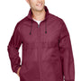 Team 365 Mens Zone Protect Water Resistant Full Zip Hooded Jacket - Maroon