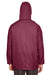 Team 365 TT73 Mens Zone Protect Water Resistant Full Zip Hooded Jacket Maroon Model Back