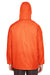 Team 365 TT73 Mens Zone Protect Water Resistant Full Zip Hooded Jacket Orange Model Back