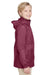 Team 365 TT73Y Youth Zone Protect Water Resistant Full Zip Hooded Jacket Maroon Model Side