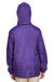 Team 365 TT73Y Youth Zone Protect Water Resistant Full Zip Hooded Jacket Purple Model Back