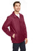 Team 365 TT75 Mens Zone Protect Water Resistant Snap Down Coaches Jacket Maroon Model 3q