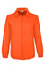 Team 365 TT75 Mens Zone Protect Water Resistant Snap Down Coaches Jacket Orange Flat Front