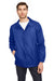 Team 365 TT75 Mens Zone Protect Water Resistant Snap Down Coaches Jacket Royal Blue Model Front