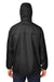 Team 365 TT77 Mens Zone Protect Water Resistant Hooded Packable Hooded 1/4 Zip Anorak Jacket Black Model Back