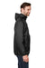 Team 365 TT77 Mens Zone Protect Water Resistant Hooded Packable Hooded 1/4 Zip Anorak Jacket Black Model Side