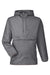 Team 365 TT77 Mens Zone Protect Water Resistant Hooded Packable Hooded 1/4 Zip Anorak Jacket Graphite Grey Flat Front