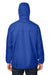 Team 365 TT77 Mens Zone Protect Water Resistant Hooded Packable Hooded 1/4 Zip Anorak Jacket Royal Blue Model Back