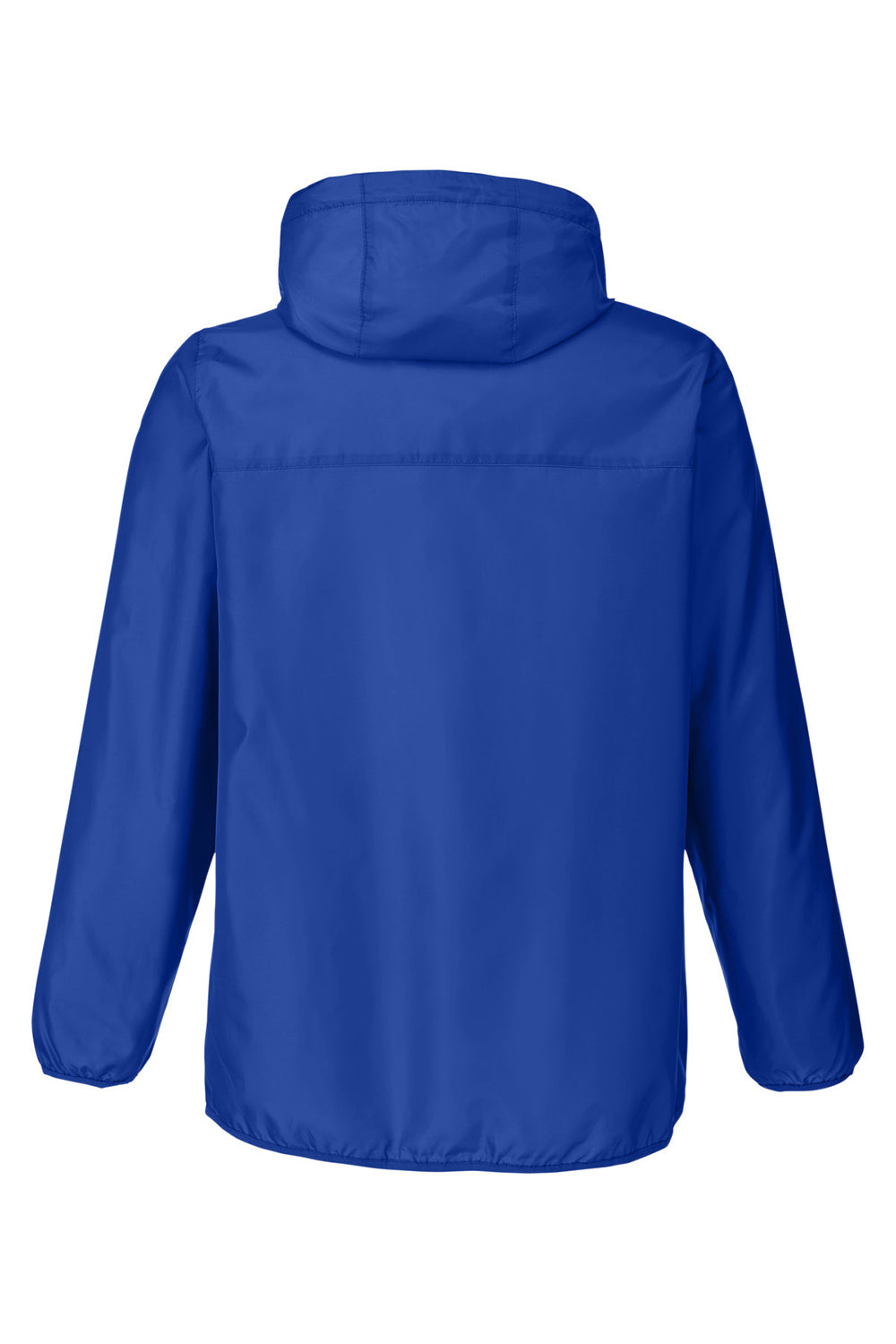 Team 365 TT77 Mens Zone Protect Water Resistant Hooded Packable Hooded 1/4 Zip Anorak Jacket Royal Blue Flat Back