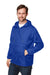 Team 365 TT77 Mens Zone Protect Water Resistant Hooded Packable Hooded 1/4 Zip Anorak Jacket Royal Blue Model 3q