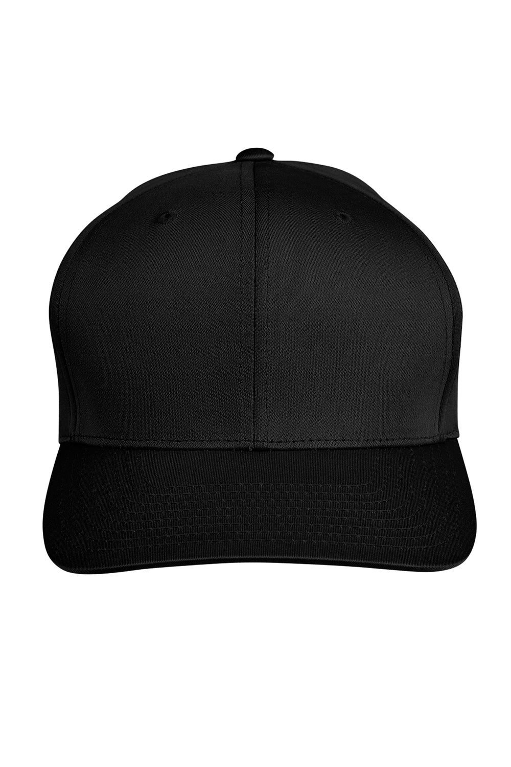 Team 365 TT801 Mens Zone Performance Moisture Wicking Snapback Hat Black Flat Front