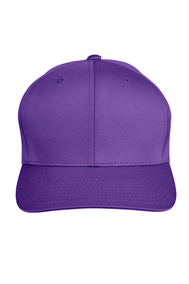 Team 365 TT801Y Youth Zone Performance Moisture Wicking Snapback Hat Purple Flat Front