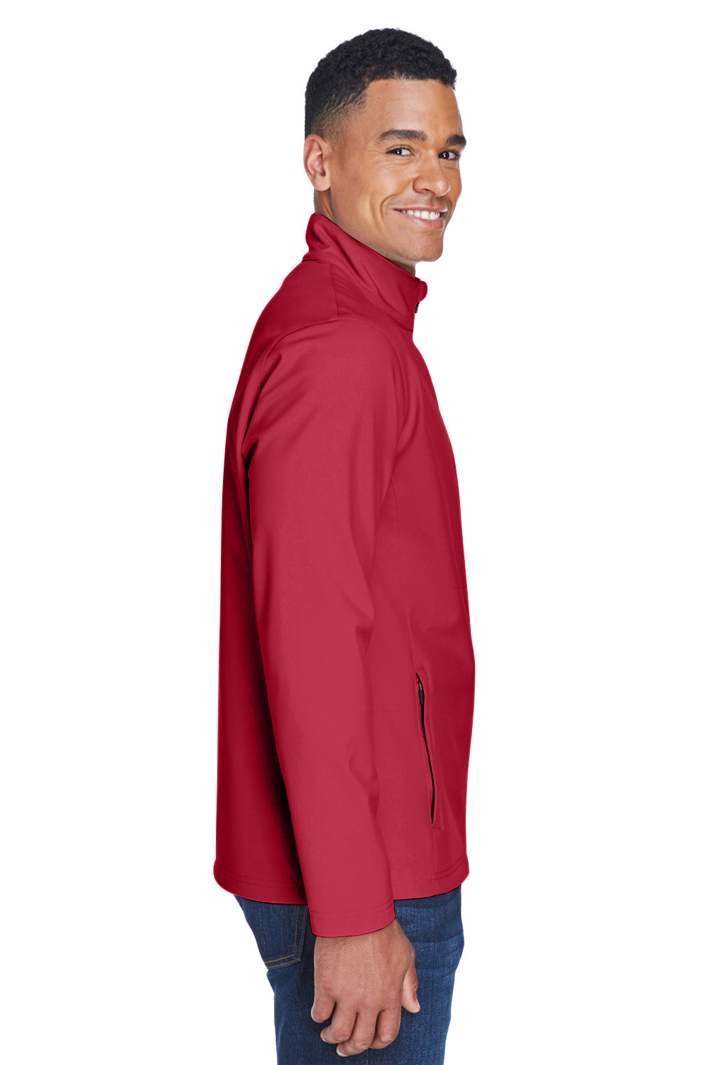 Team 365 TT80 Mens Leader Windproof & Waterproof Full Zip Jacket Scarlet Red Model Side