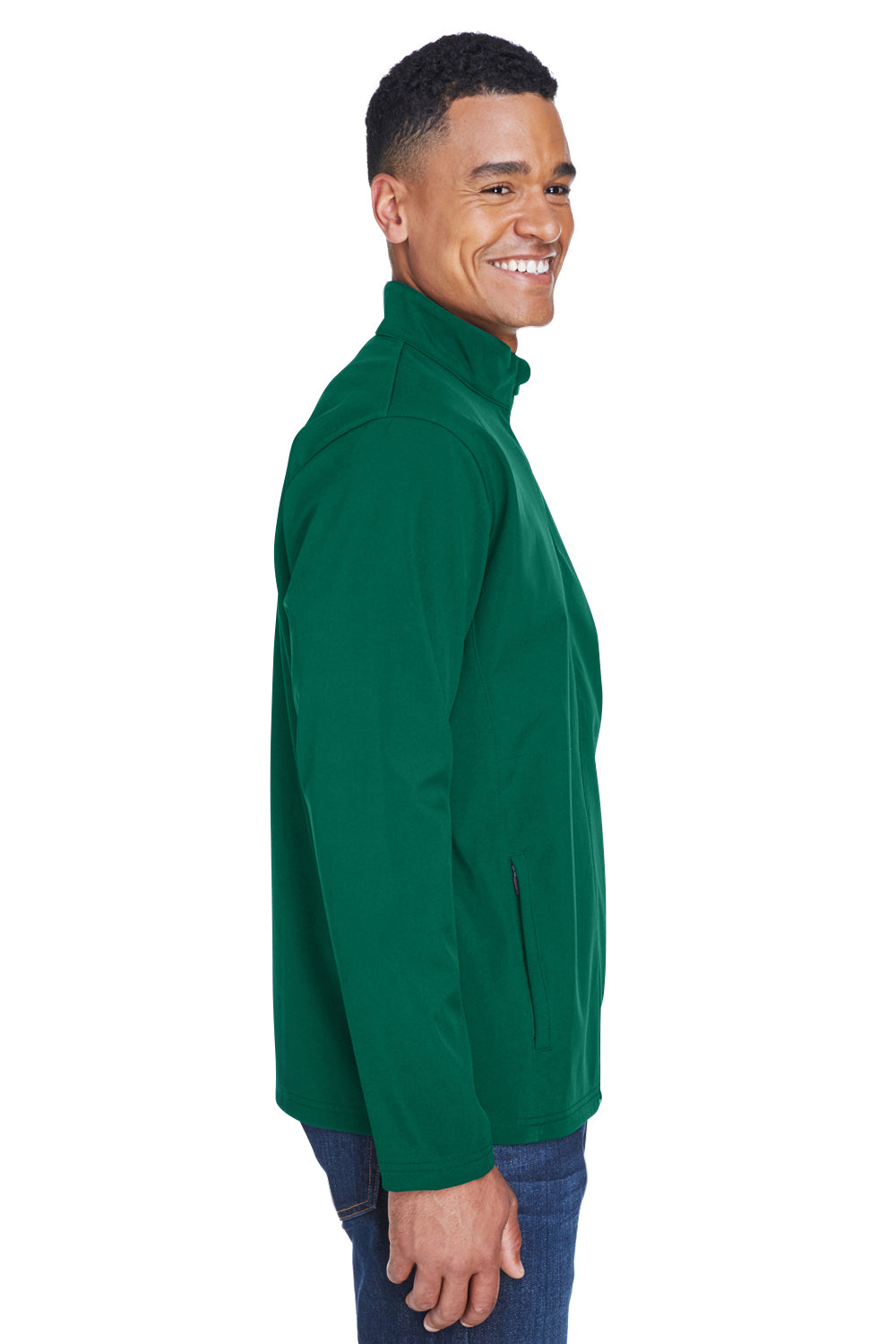 Team 365 TT80 Mens Leader Windproof & Waterproof Full Zip Jacket Forest Green Model Side