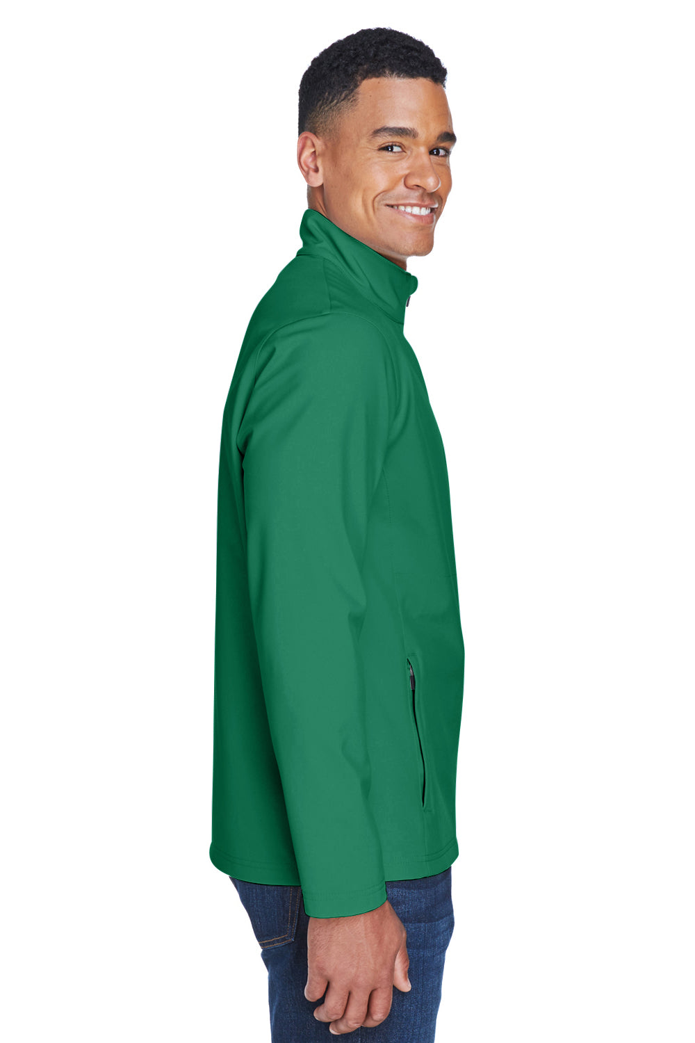 Team 365 TT80 Mens Leader Windproof & Waterproof Full Zip Jacket Kelly Green Model Side