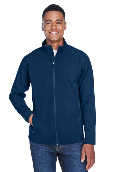 Team 365 TT80 Mens Leader Windproof & Waterproof Full Zip Jacket Dark Navy Blue Model Front