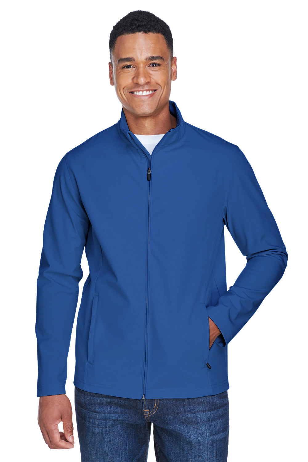 Team 365 TT80 Mens Leader Windproof & Waterproof Full Zip Jacket Royal Blue Model Front