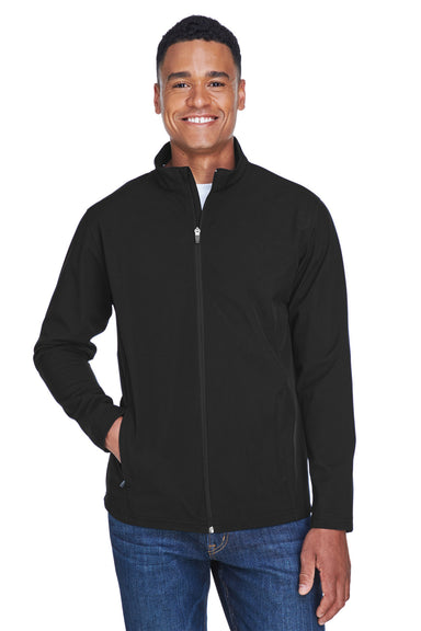 Team 365 TT80 Mens Leader Windproof & Waterproof Full Zip Jacket Black Model Front