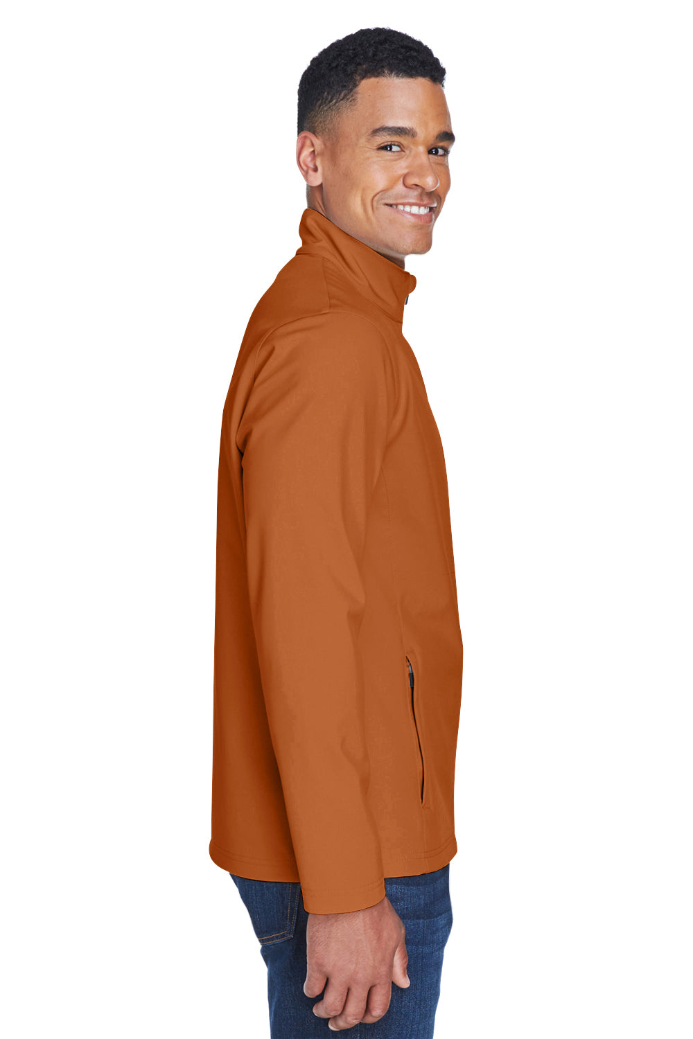 Team 365 TT80 Mens Leader Windproof & Waterproof Full Zip Jacket Burnt Orange Model Side