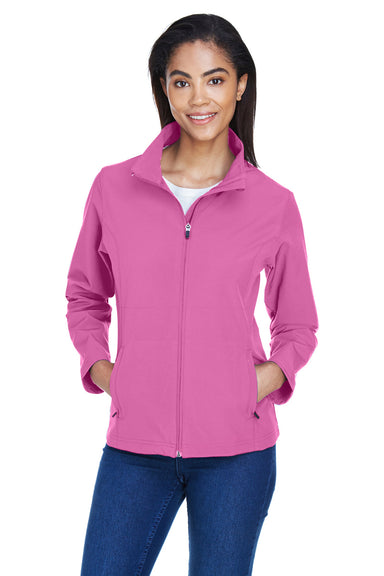 Team 365 TT80W Womens Leader Windproof & Waterproof Full Zip Jacket Charity Pink Model Front