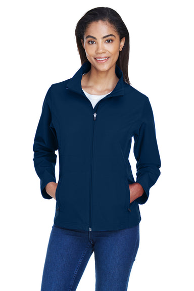 Team 365 TT80W Womens Leader Windproof & Waterproof Full Zip Jacket Dark Navy Blue Model Front