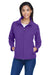 Team 365 TT80W Womens Leader Windproof & Waterproof Full Zip Jacket Purple Model Front