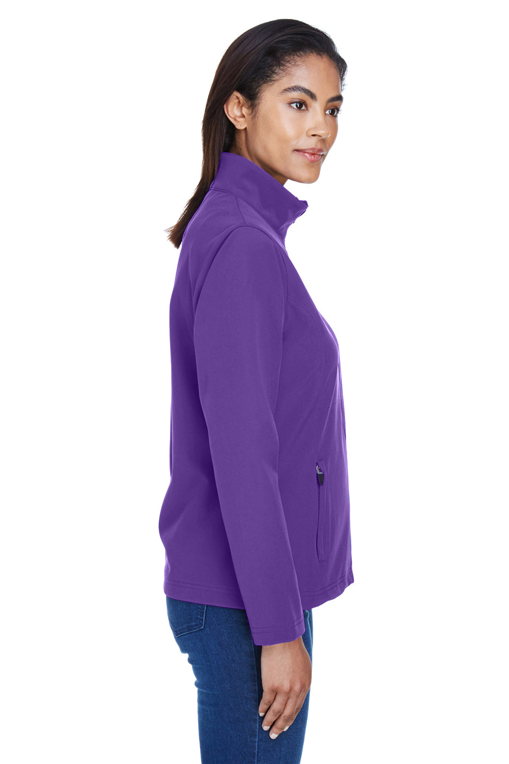 Team 365 TT80W Womens Leader Windproof & Waterproof Full Zip Jacket Purple Model Side