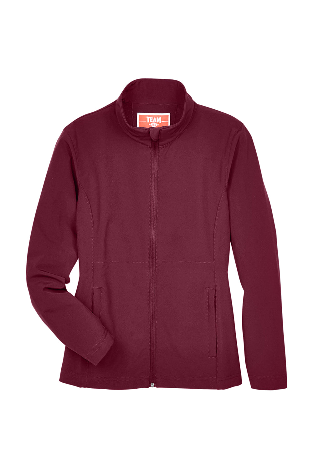 Team 365 TT80W Womens Leader Windproof & Waterproof Full Zip Jacket Maroon Flat Front