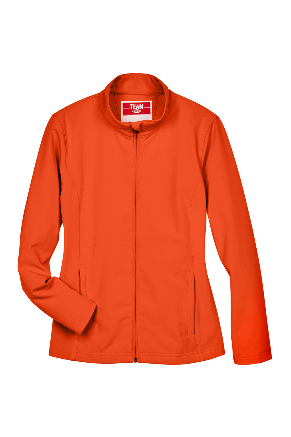 Team 365 TT80W Womens Leader Windproof & Waterproof Full Zip Jacket Orange Flat Front