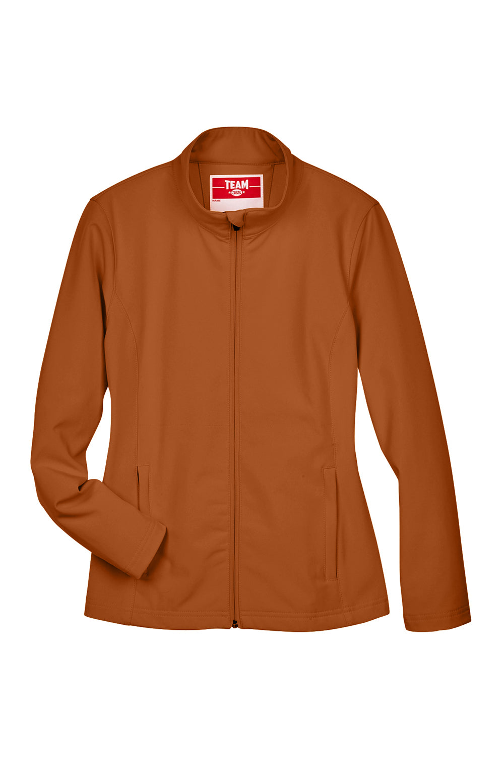 Team 365 TT80W Womens Leader Windproof & Waterproof Full Zip Jacket Burnt Orange Flat Front