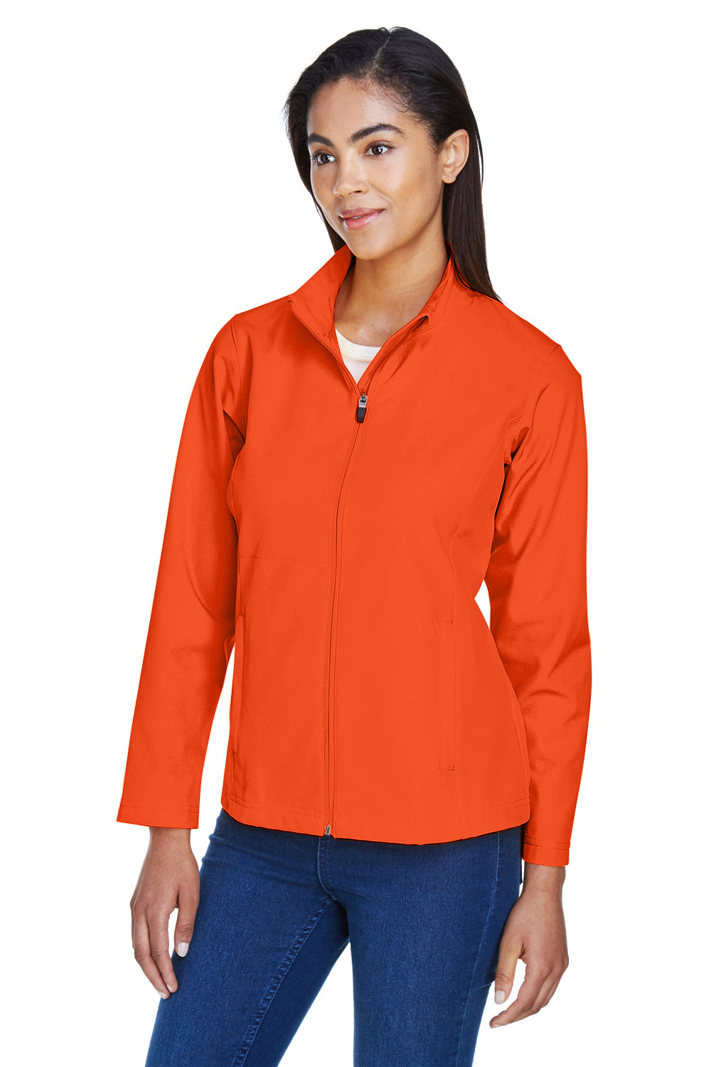 Team 365 TT80W Womens Leader Windproof & Waterproof Full Zip Jacket Orange Model 3q