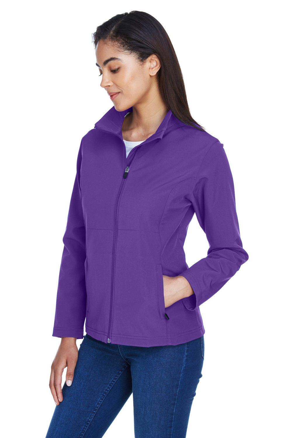 Team 365 TT80W Womens Leader Windproof & Waterproof Full Zip Jacket Purple Model 3q