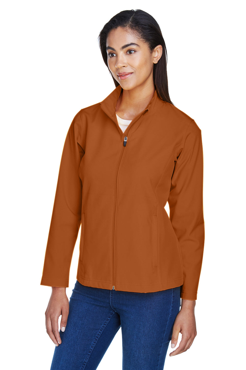 Team 365 TT80W Womens Leader Windproof & Waterproof Full Zip Jacket Burnt Orange Model 3q