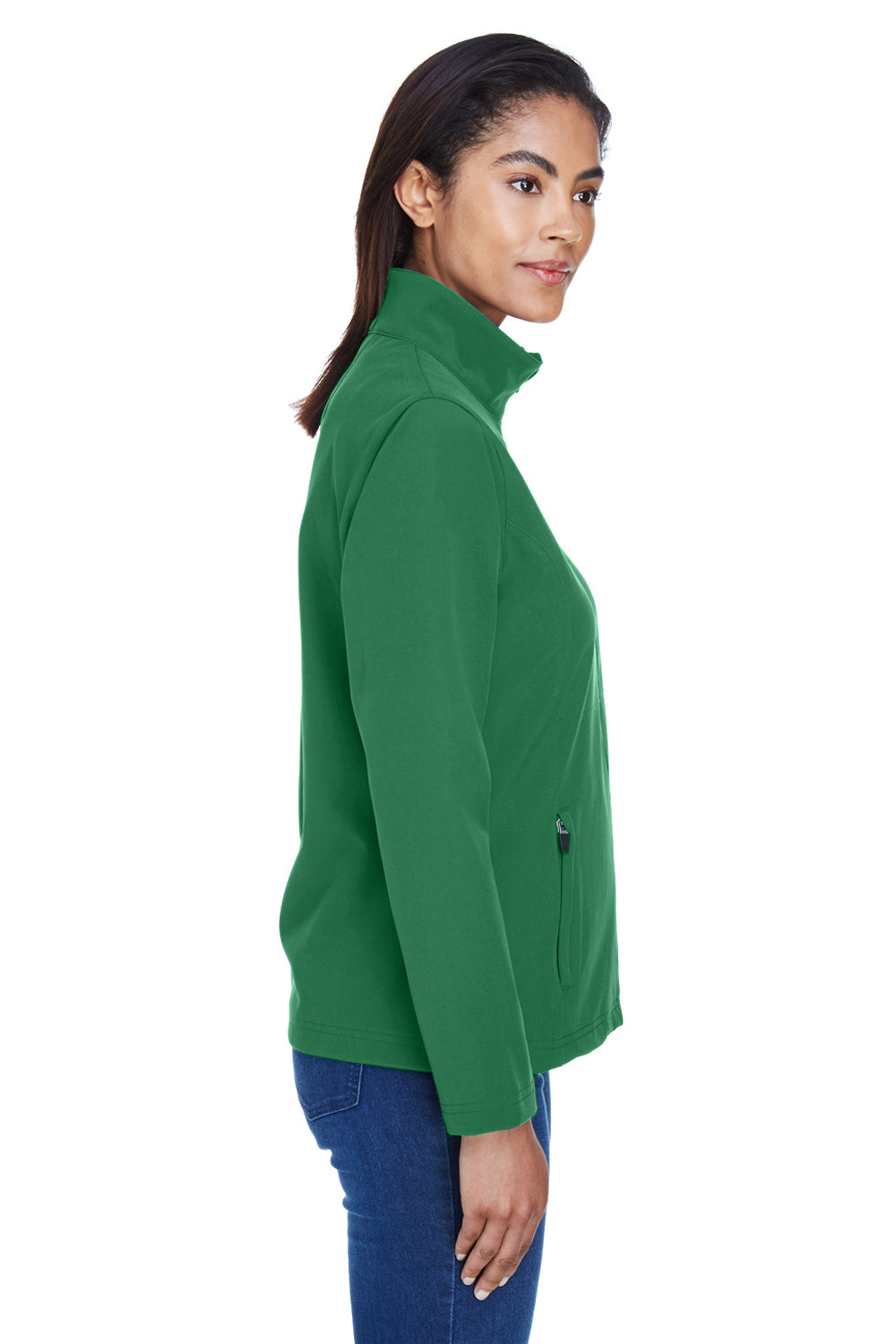 Team 365 TT80W Womens Leader Windproof & Waterproof Full Zip Jacket Dark Green Model Side