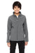 Team 365 TT80Y Youth Leader Windproof & Waterproof Full Zip Jacket Graphite Grey Model Front