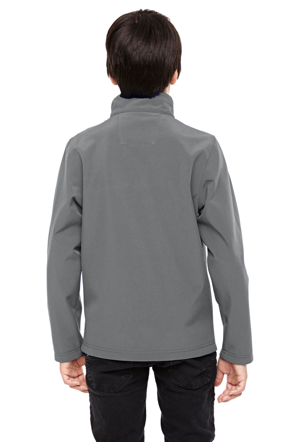 Team 365 TT80Y Youth Leader Windproof & Waterproof Full Zip Jacket Graphite Grey Model Back