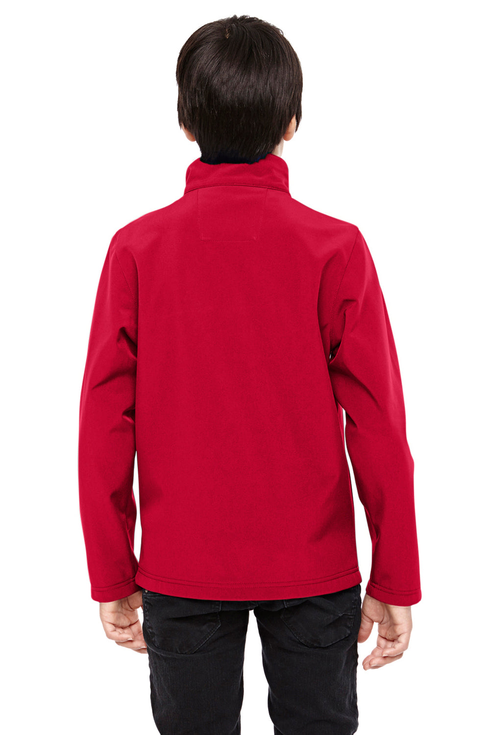 Team 365 TT80Y Youth Leader Windproof & Waterproof Full Zip Jacket Red Model Back