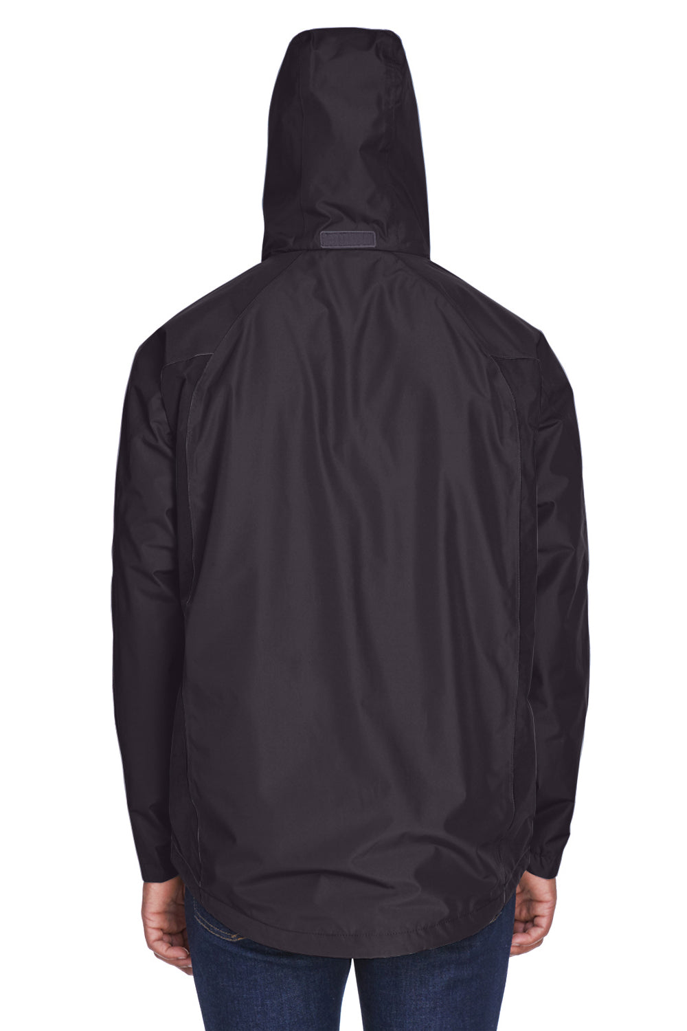 Team 365 TT86 Mens Dominator Waterproof Full Zip Hooded Jacket Black Model Back