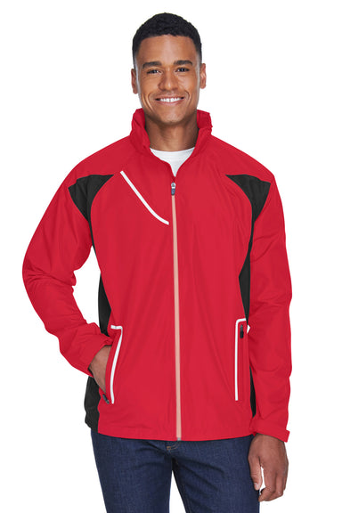 Team 365 TT86 Mens Dominator Waterproof Full Zip Hooded Jacket Red Model Front