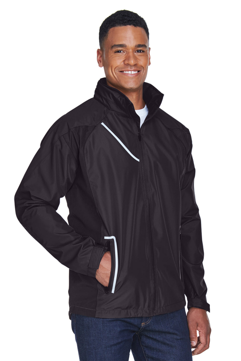 Team 365 TT86 Mens Dominator Waterproof Full Zip Hooded Jacket Black Model 3q