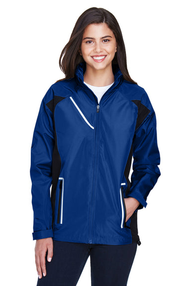 Team 365 TT86W Womens Dominator Waterproof Full Zip Hooded Jacket Royal Blue Model Front