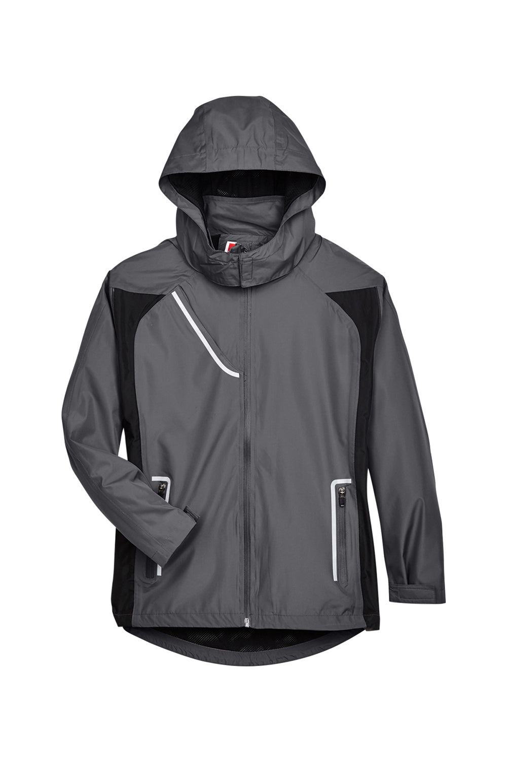 Team 365 TT86W Womens Dominator Waterproof Full Zip Hooded Jacket Graphite Grey Flat Front