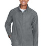 Team 365 Mens Campus Pill Resistant Microfleece Full Zip Jacket - Graphite Grey