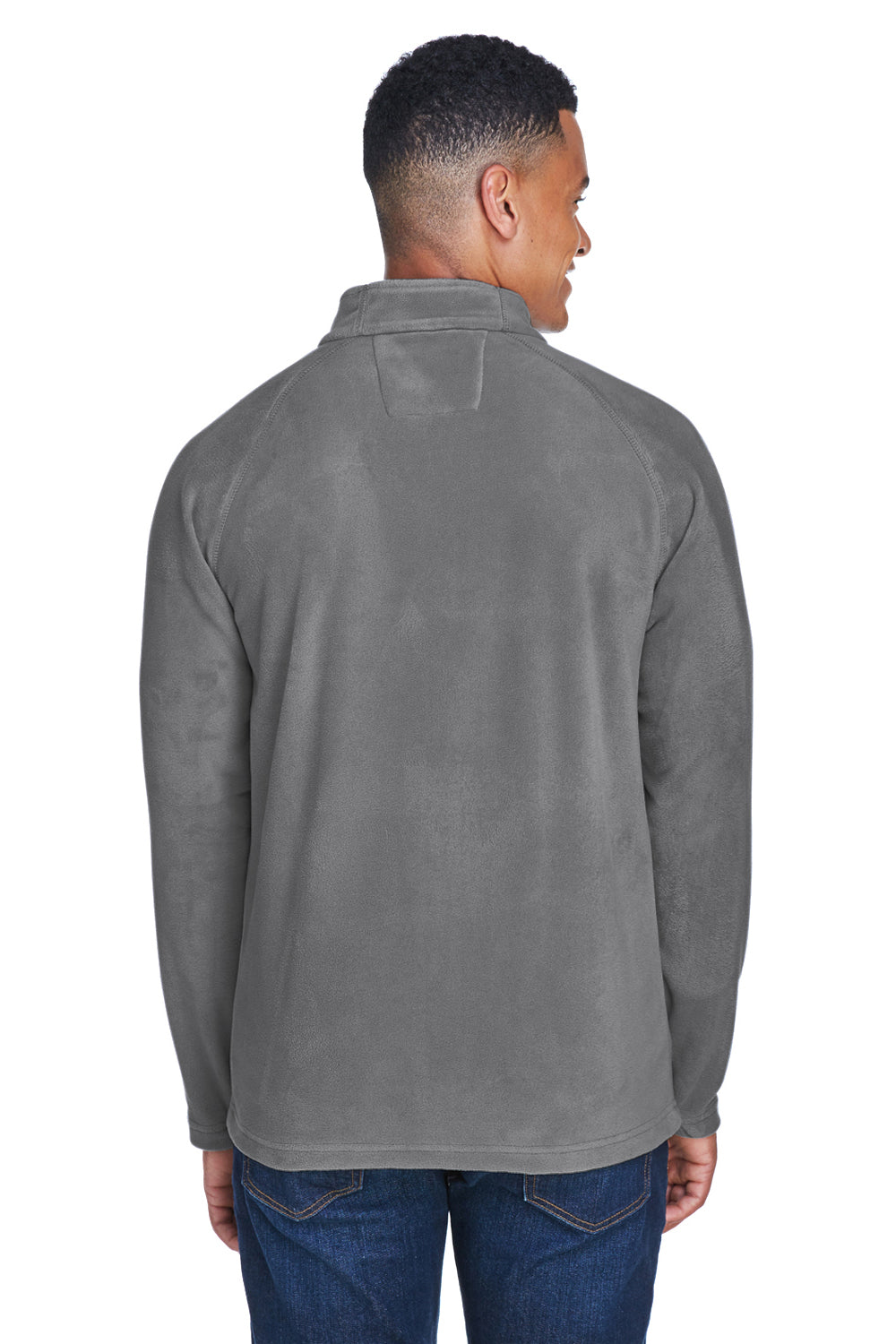 Team 365 TT90 Mens Campus Pill Resistant Microfleece Full Zip Jacket Graphite Grey Model Back