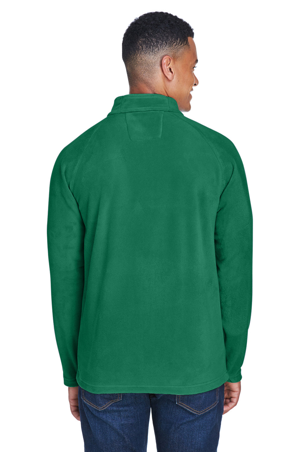 Team 365 TT90 Mens Campus Pill Resistant Microfleece Full Zip Jacket Kelly Green Model Back