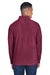 Team 365 TT90 Mens Campus Pill Resistant Microfleece Full Zip Jacket Maroon Model Back