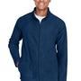 Team 365 Mens Campus Pill Resistant Microfleece Full Zip Jacket - Dark Navy Blue