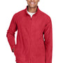 Team 365 Mens Campus Pill Resistant Microfleece Full Zip Jacket - Red