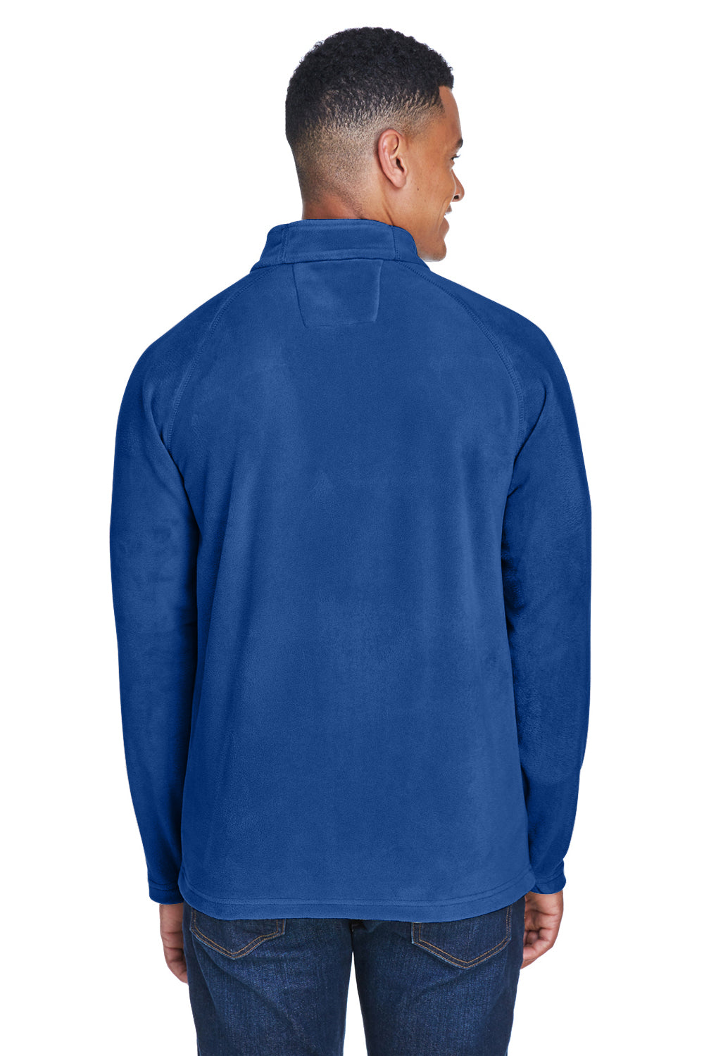 Team 365 TT90 Mens Campus Pill Resistant Microfleece Full Zip Jacket Royal Blue Model Back